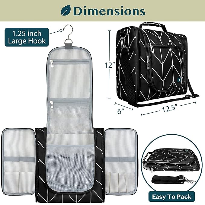 PAVILIA Extra Large Toiletry Bag Travel Bag