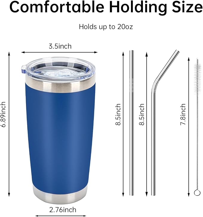 IEOVIEE 32 Pack, 20oz Stainless Steel Bulk Tumblers with Lids and Straws, Double Wall Insulated Travel Coffee Mug, Durable Powder Coated Tumbler Bulk Cup for Cold and Hot Drinks(Mixed Color)