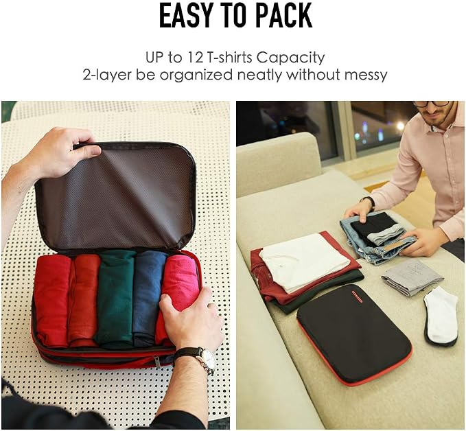 Bee Nesting Waterproof Compression Packing Cubes, Travel Packing organizers