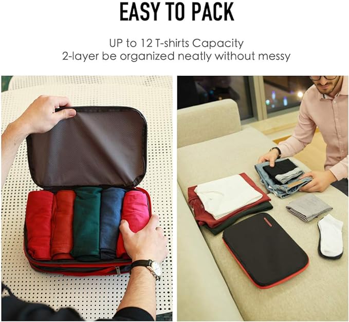 Bee Nesting Waterproof Compression Packing Cubes, Travel Packing organizers