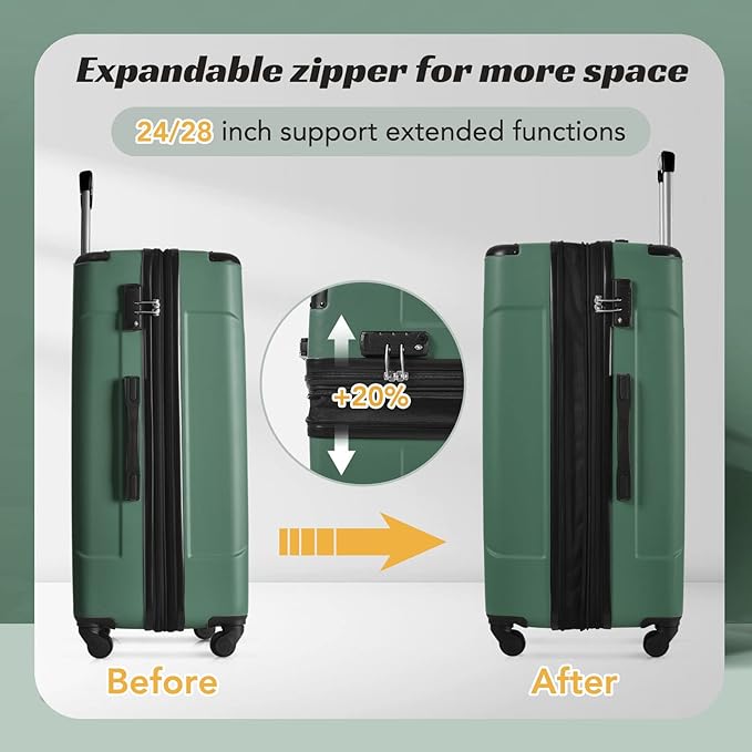Merax 28 Inch Checked-Large Luggage