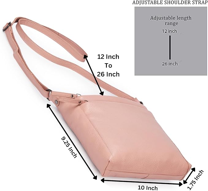 Small Soft Genuine Leather Crossbody Purse Women’s Sling Crossover Shoulder