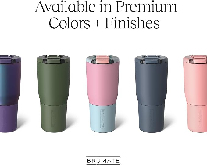 BrüMate Nav 25oz 100% Leak Proof Insulated Travel Tumbler with Magnetic BevLock™ Lid - Double Wall Cup-Holder Friendly Stainless Steel Mug (Rose Taupe)