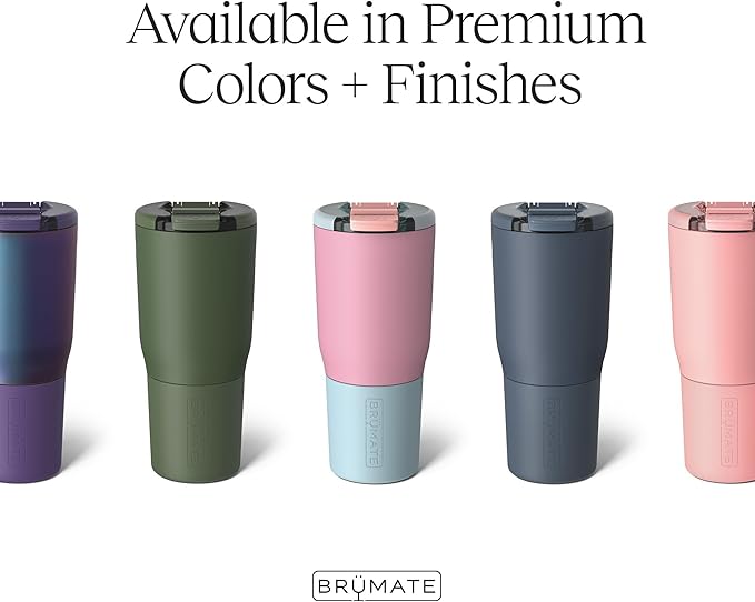BrüMate Nav 25oz 100% Leak Proof Insulated Travel Tumbler with Magnetic BevLock™ Lid - Double Wall Cup-Holder Friendly Stainless Steel Mug (Nightfall Blue)