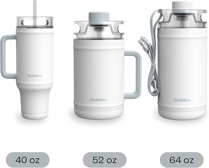 bubba 40 oz Insulated Stainless Steel Tumbler with Handle and Straw - Leakproof, Dishwasher Safe, Cup Holder Tumbler, Lead-Free and BPA-Free, Fresh Kicks