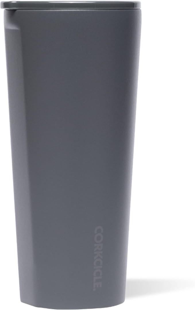 Corkcicle Classic Tumbler - Keeps Drinks Cold for 9 Hours & Hot for 3 - Triple-Insulated Stainless Steel - Holiday Tumbler Gift - 24 oz - Flint