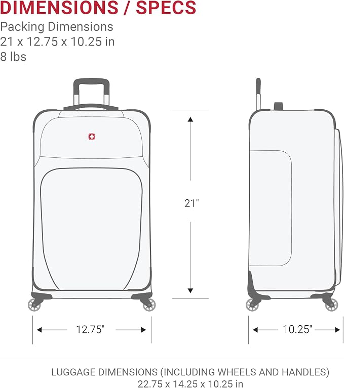 SwissGear Sion Softside Expandable Luggage, Carry-On 21-Inch