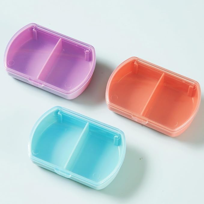 4PCS Small Pill Case Travel Pill Box Cute Pill Organizer