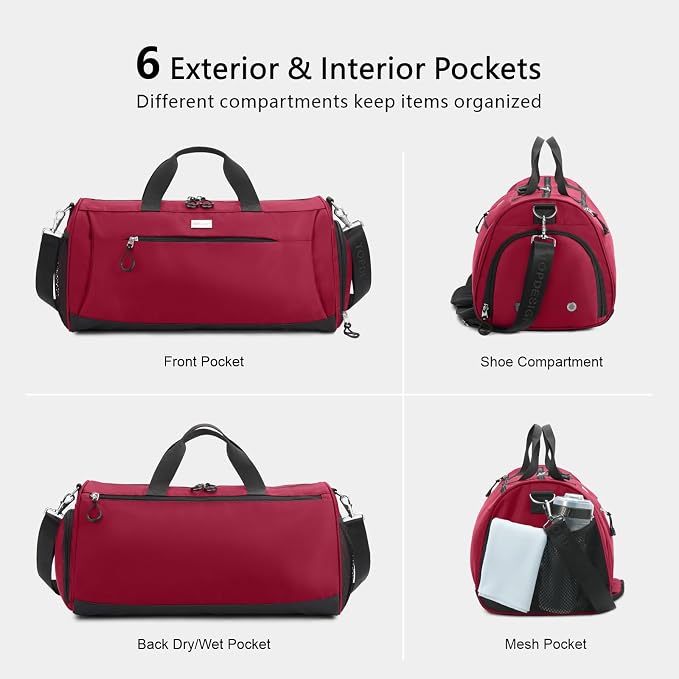 TOPDesign Gym Bag for Women & Men, Unisex Duffel Bag