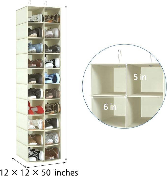 coastal rose Hanging Shoe Organizer