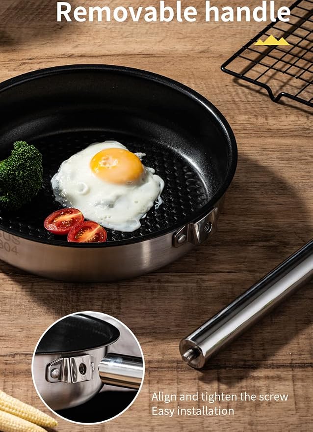 304 Stainless Steel Camping Cookware Set, Pots and Pans