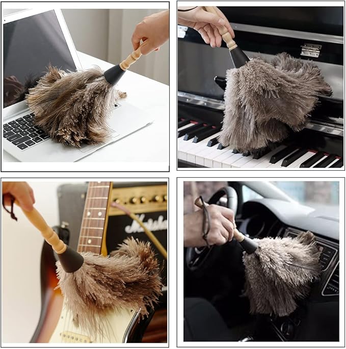 2pcs Ostrich Feather Dusters Natural Feathers Duster