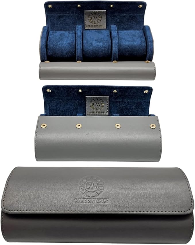 Genuine Napa Leather Watch Roll Travel Case