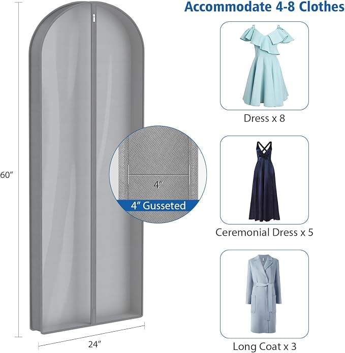 Zilink Luxury Breathable Fur Coat Storage Bags 60" Dress Bags
