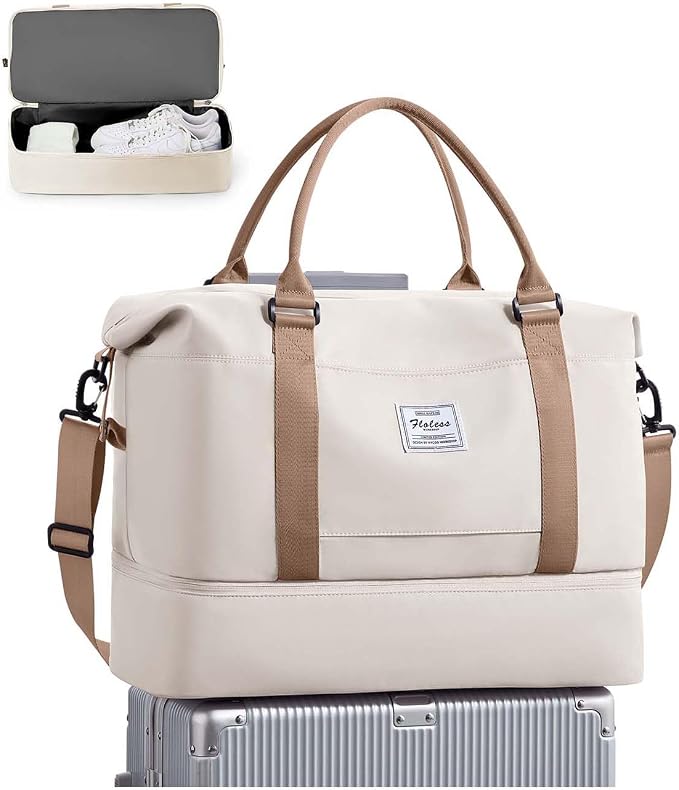 Travel Duffel Bag, Sports Tote Gym Bag, Shoulder Weekender Overnight Bag