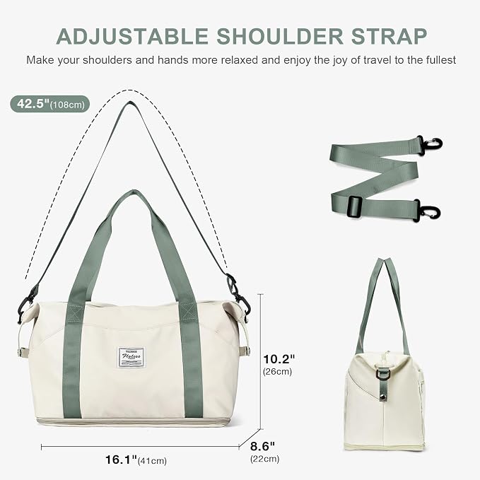 Travel Duffel Bag, Sports Tote Gym Bag, Shoulder Weekender Overnight Bag