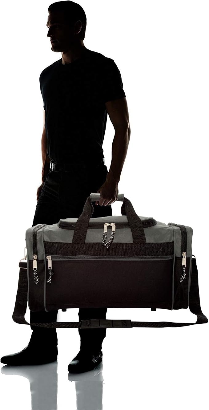 DALIX 21" Blank Sports Duffle Bag Gym Bag Travel Duffel