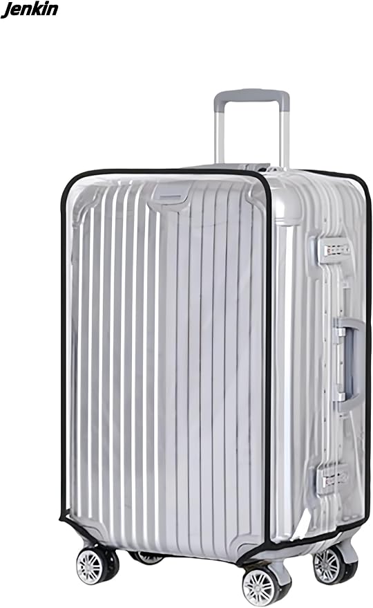 JenKin Luggage Protector Suitcase Cover PVC Waterproof Travel Suitcase Fits