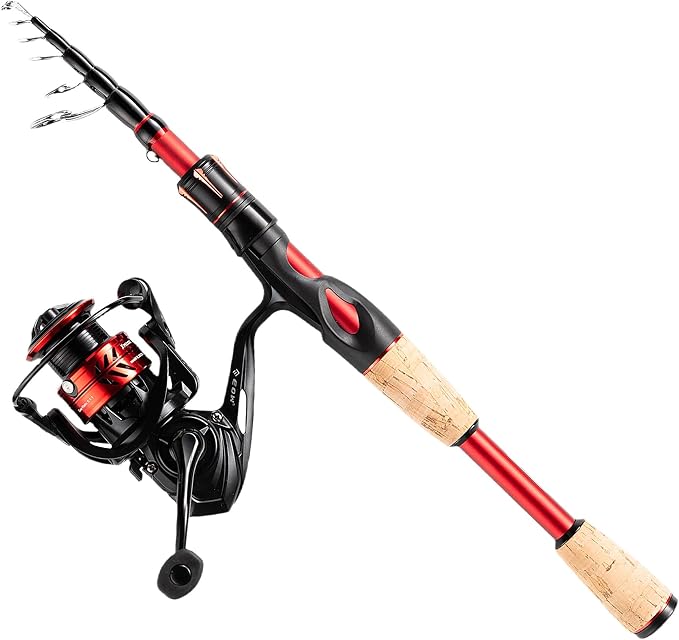 EOW XPEDITE LITE Portable Telescopic Fishing Rods & Combo, Spinning & Casting
