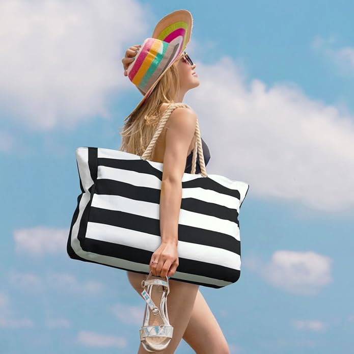Becokan Beach Bag Large Beach Tote Bag