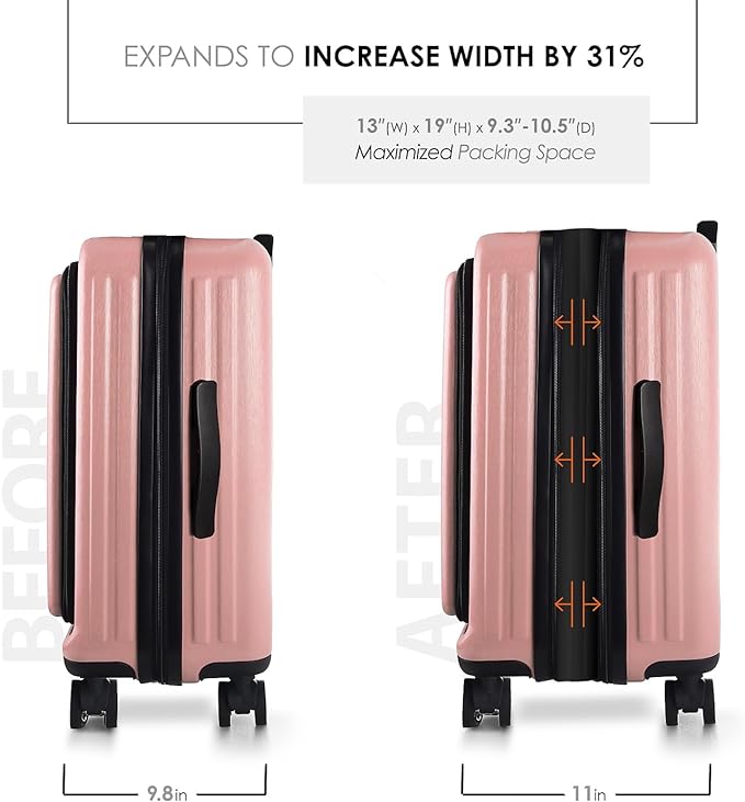 22 Inch Carry On Luggage 22x14x9 Airline Approved, Carry On Suitcase