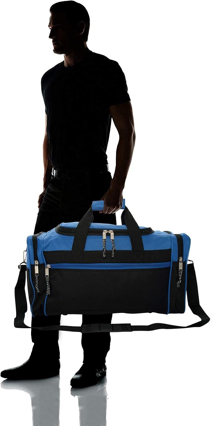 DALIX 21" Blank Sports Duffle Bag Gym Bag Travel Duffel