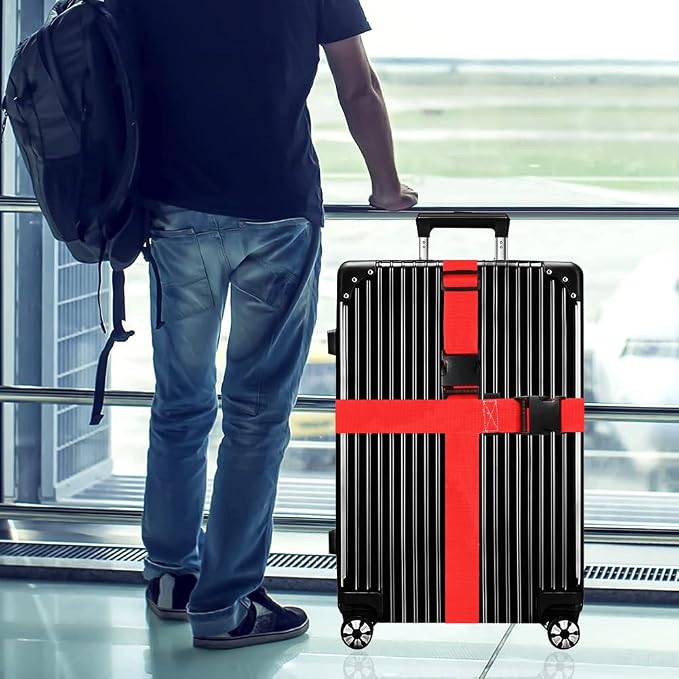 Luggage Straps for Suitcases TSA Approved-2 Pack Bright Personalized Luggage