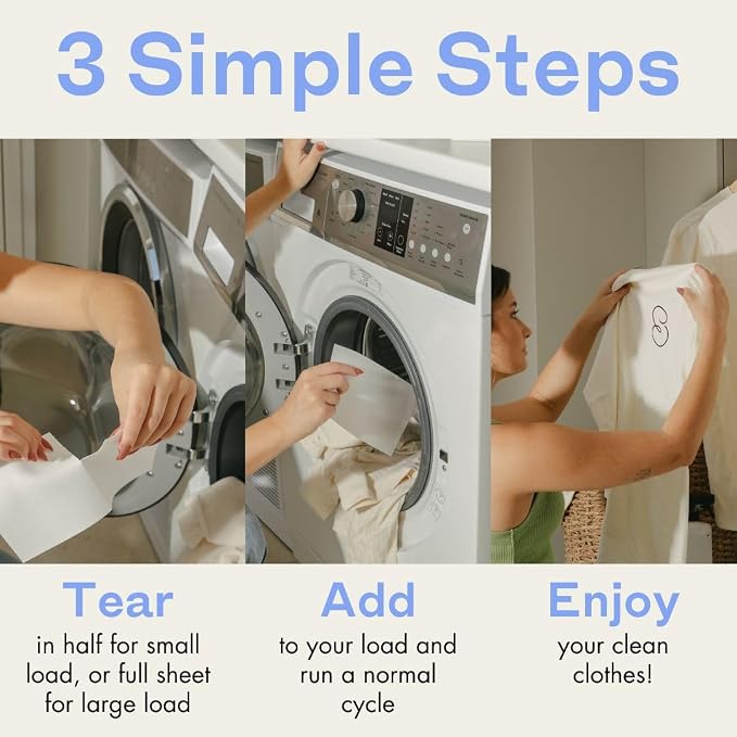 Skipper 50% LARGER Laundry Detergent Sheets Starter Kit + Storage Tin
