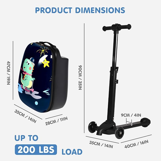 4-in-1 Detachable Scooter Luggage