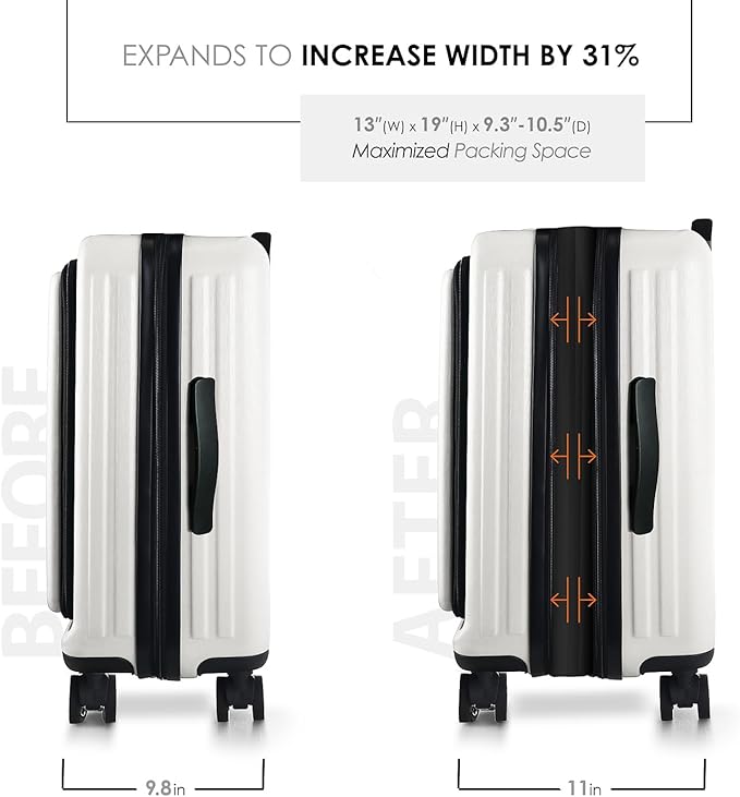 22 Inch Carry On Luggage 22x14x9 Airline Approved, Carry On Suitcase