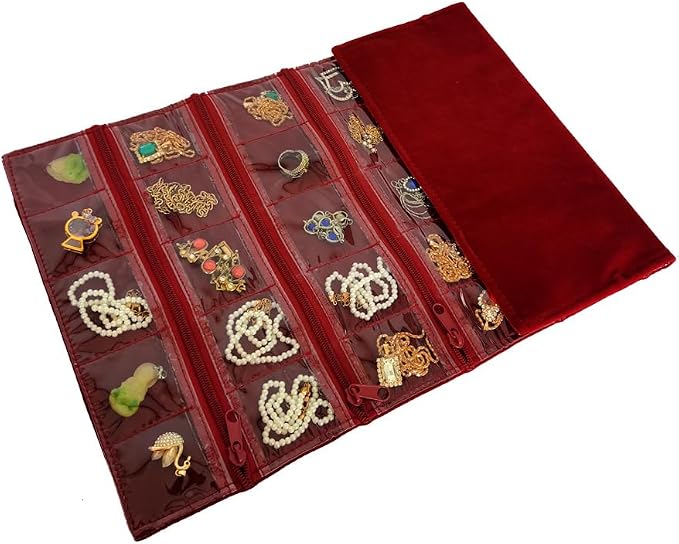 Travel Jewelry Roll Bag Portable Organizer Pouch