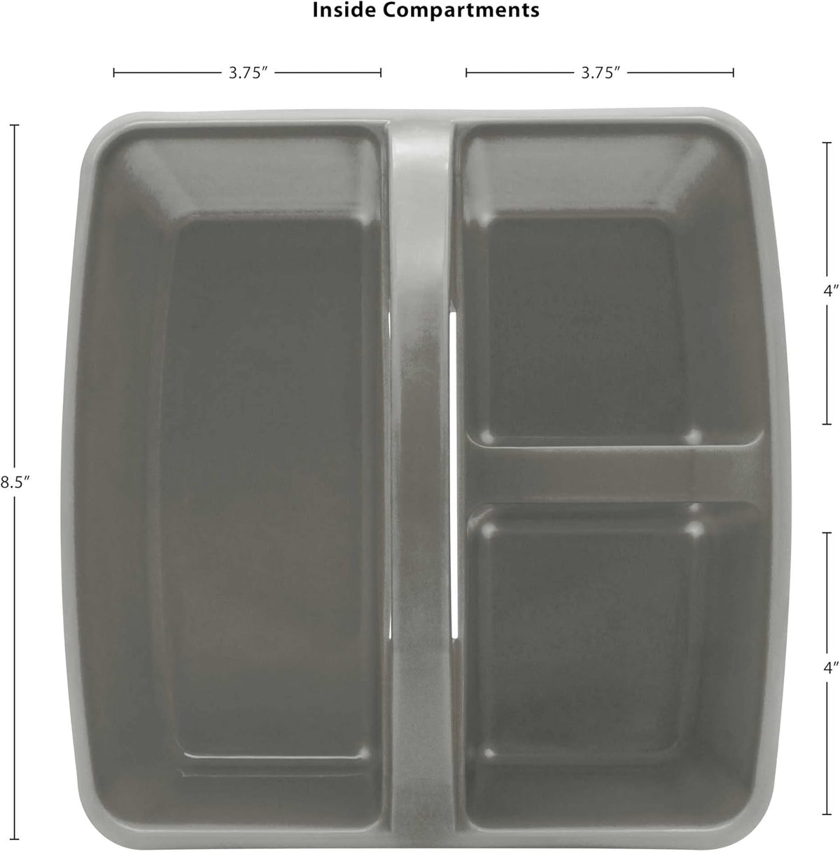 Teacher Created Resources Gray Portable Plastic Storage Caddy 6-Pack for Classrooms, Kids Room, and Office Organization, 3 Compartments