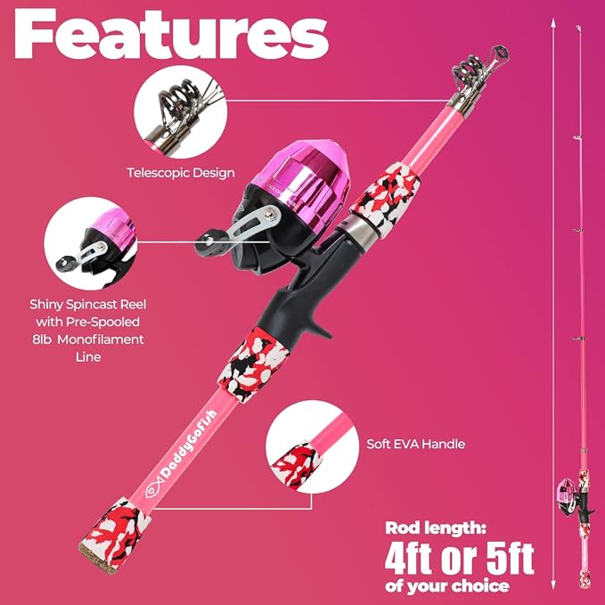 DaddyGoFish Kids Fishing Pole