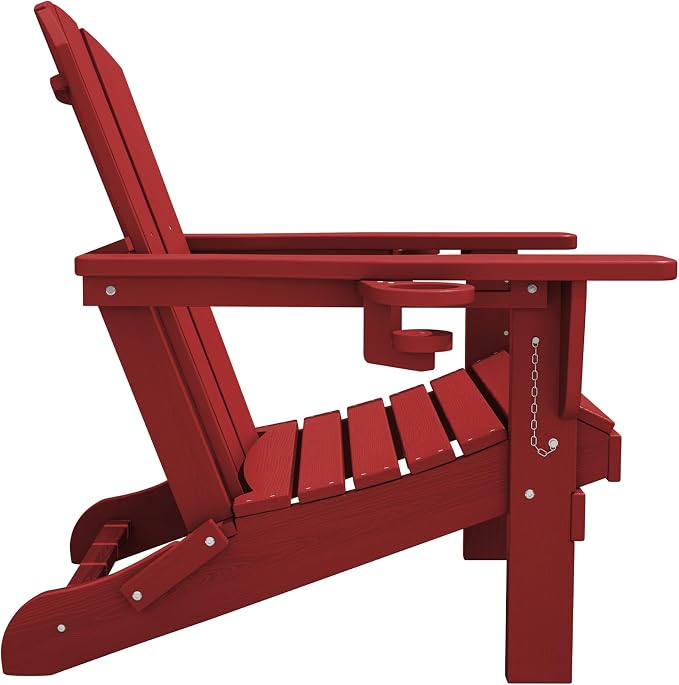 SERWALL Adirondack Chair with Cup Holders