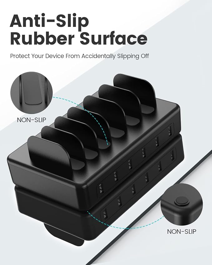 CREATIVE DESIGN 50W 6 Ports Multi Charger Station