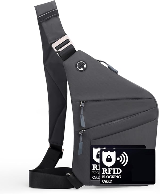 Anti Theft Crossbody Bags for Women Men, Slim Sling Bags