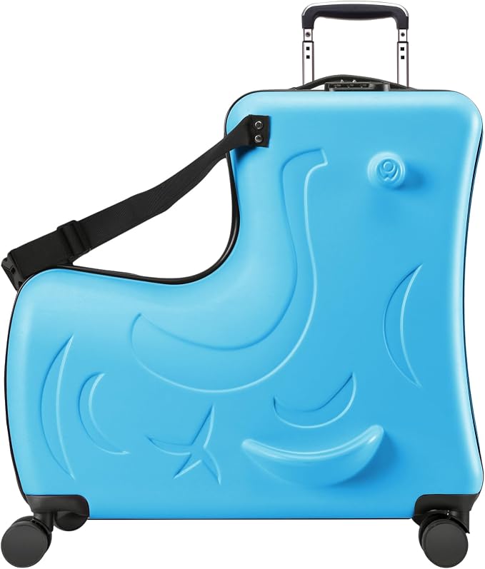 Kids Ride-On Suitcase, Hardside Rolling Luggage
