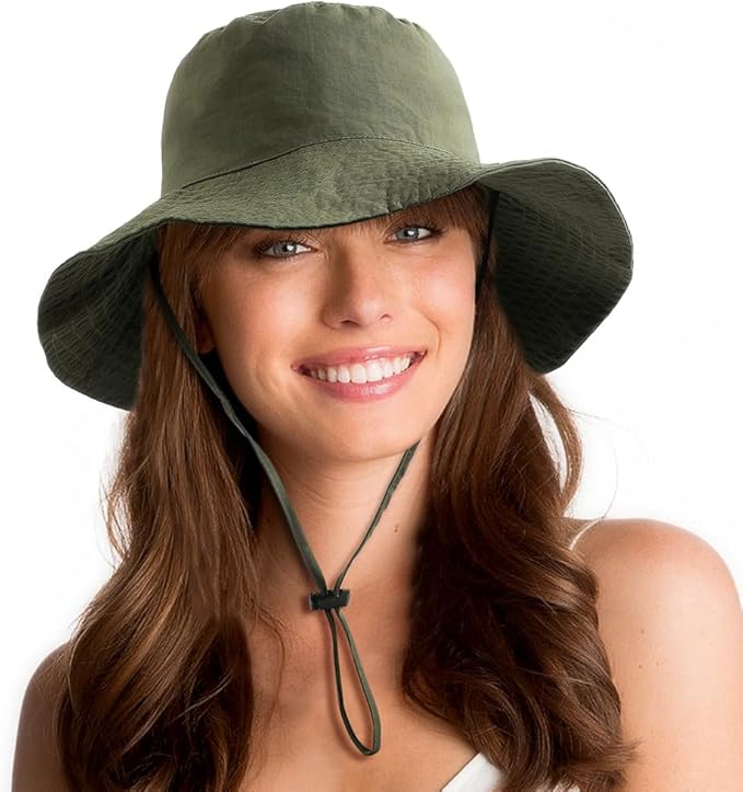 Water-Resistant Sun UPF 50+ Bucket Hat Protection Packable Brimmed Boonie