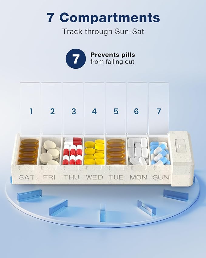HEIYING 7 Days Pill Organizer