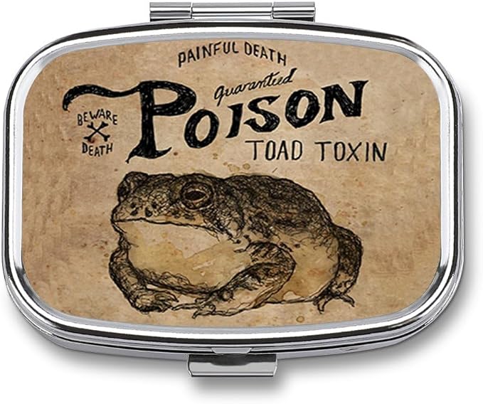 Metal 2 Compartment Pill Organizer Travel Friendly Portable Compact Pill Box