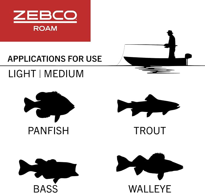 Zebco Roam Telescopic Fishing Rod and Spinning or Spincast Fishing Reel Combo