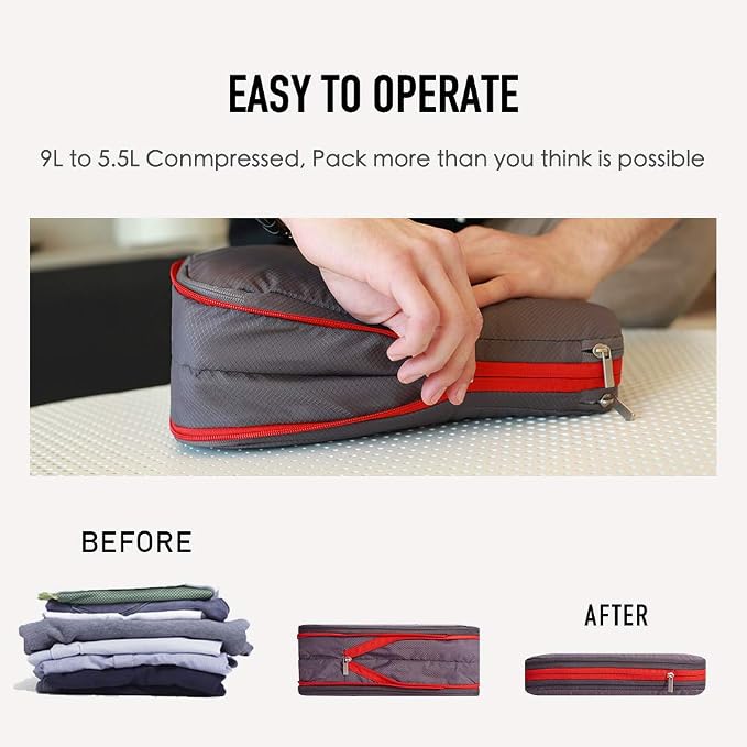 Bee Nesting Waterproof Compression Packing Cubes, Travel Packing organizers