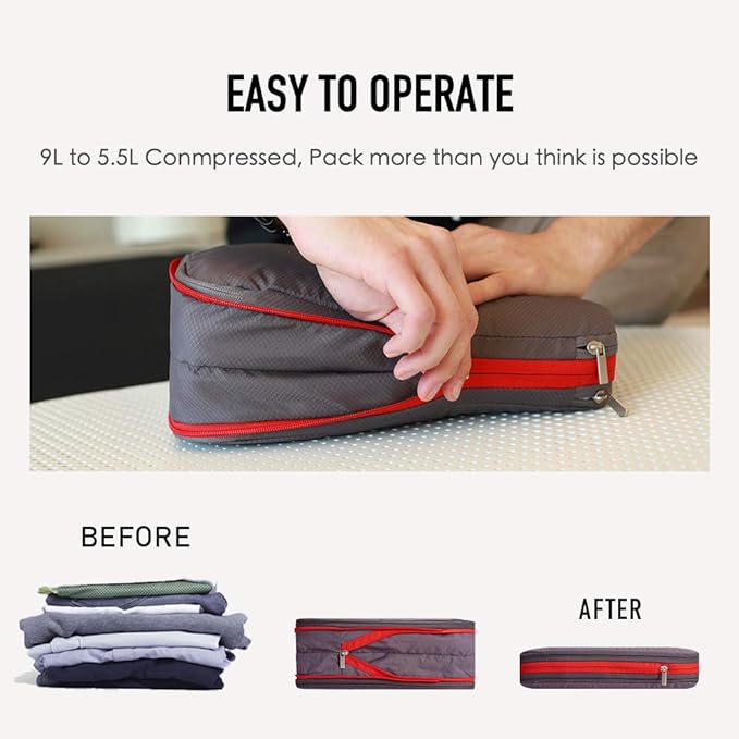 Bee Nesting Waterproof Compression Packing Cubes, Travel Packing organizers