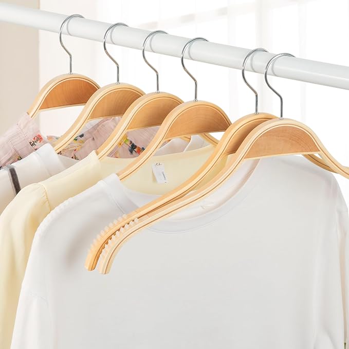 TOPIA HANGER Slim Natural Wood Hangers