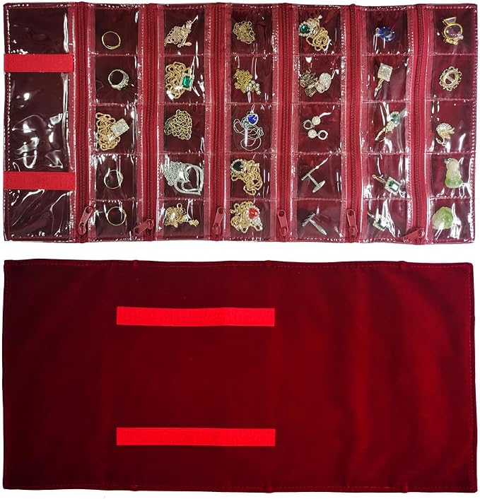 Travel Jewelry Roll Bag Portable Organizer Pouch