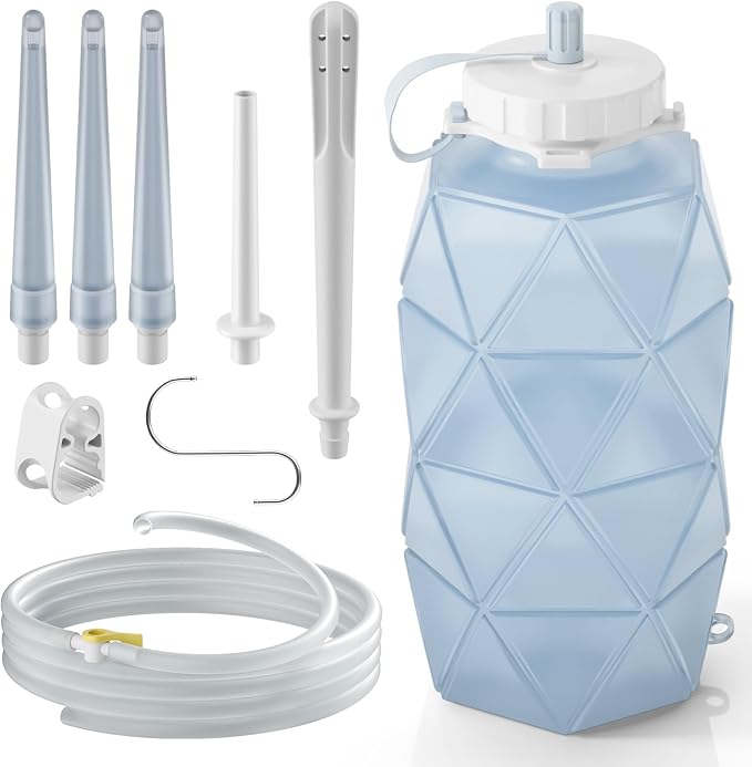 Collapsible Silicone Enema Bag Bottle Kit