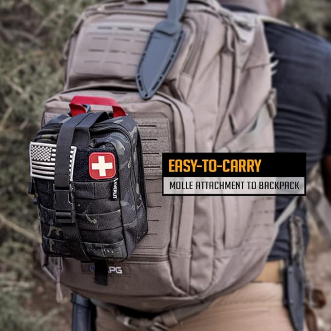 EVERLIT 250 Pieces Survival First Aid Kit IFAK EMT Molle Pouch Survival Kit
