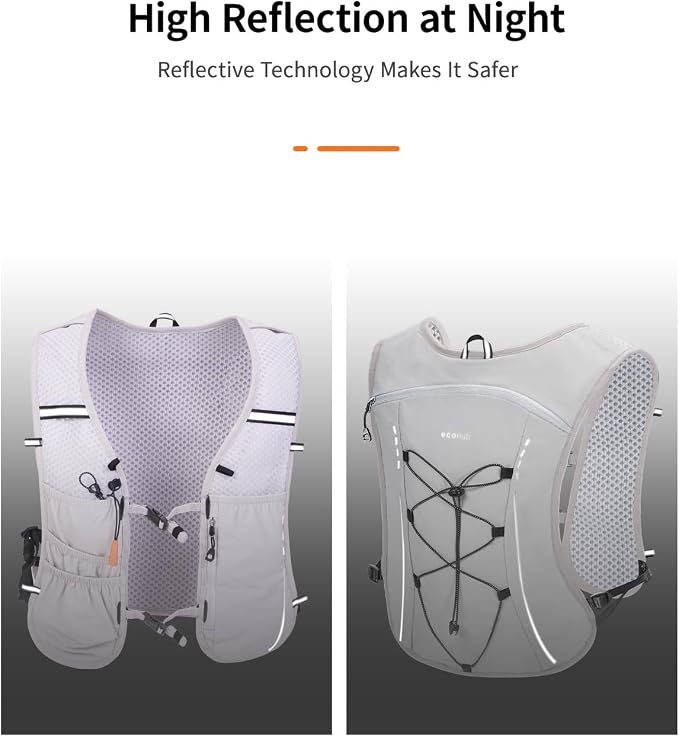 ECOHUB Running Hydration Vest Backpack, Lightweight Breathable Pack