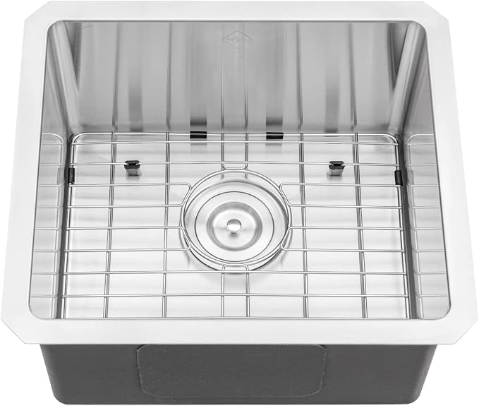 17 in. x 15 in. x 9 in. 16-Gauge Stainless Steel Undermount Single Bowl Bar