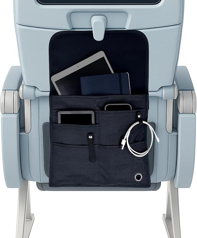 SO~MINE Airplane Pocket Organizer | Tray Table Cover | In Flight Seat Back